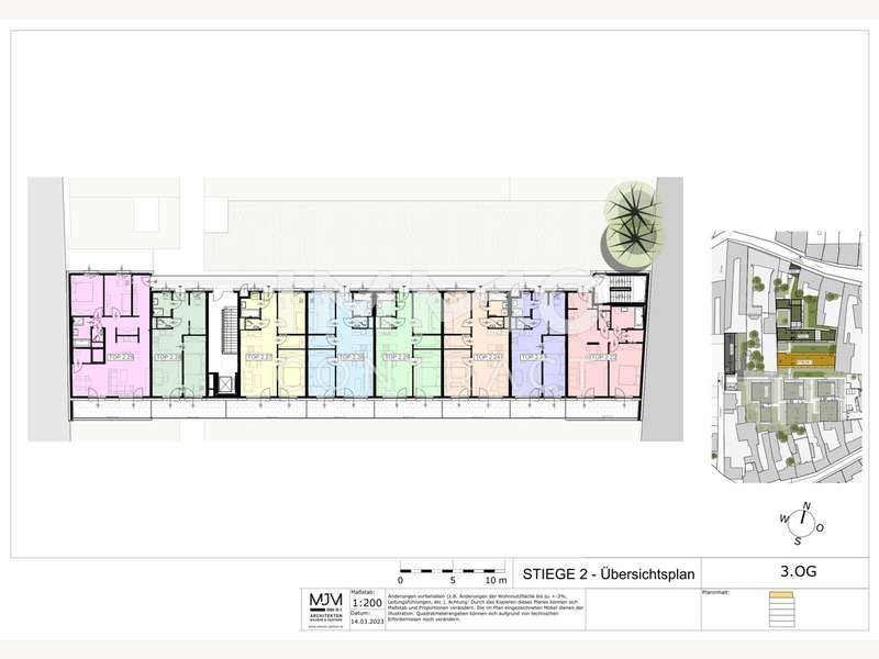 Terrassenwohnung Stockerau: 15.3.1 Übersichtsplan_STG_2_3.OG-1 15.3.1 Übersichtsplan_STG_2_3.OG-1