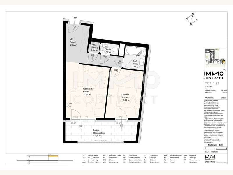 Dachgeschosswohnung Stockerau: 14.1.32 Top 1.29-1 14.1.32 Top 1.29-1