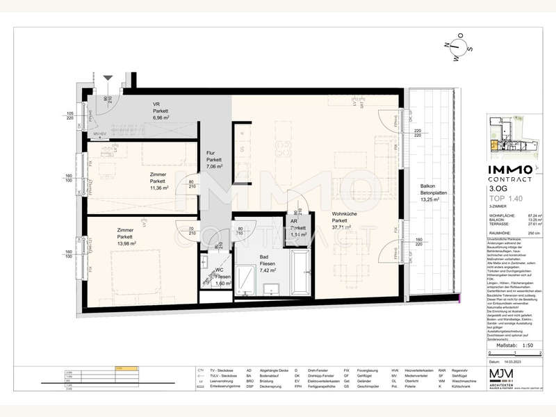Dachgeschosswohnung Stockerau: 14.1.45 Top 1.40-1 14.1.45 Top 1.40-1