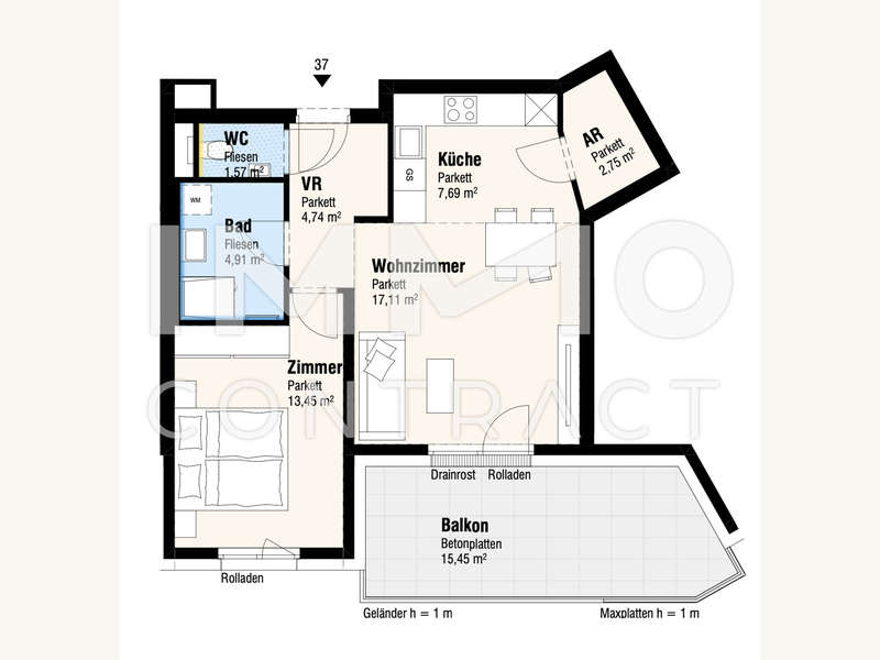 Dachgeschosswohnung Lanzendorf: Top 37 Top 37