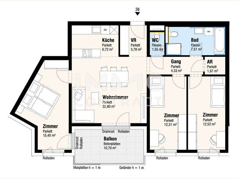 Dachgeschosswohnung Lanzendorf: Top 38 Top 38