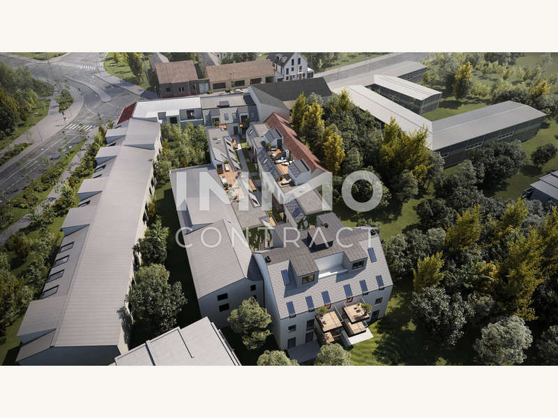 Eigentumswohnung Wien: Visualisierung: Vogelperspektive von Haus 4 Visualisierung: Vogelperspektive von Haus 4