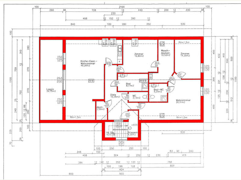 Penthouse Graz: Zweiter Grundriss Zweiter Grundriss