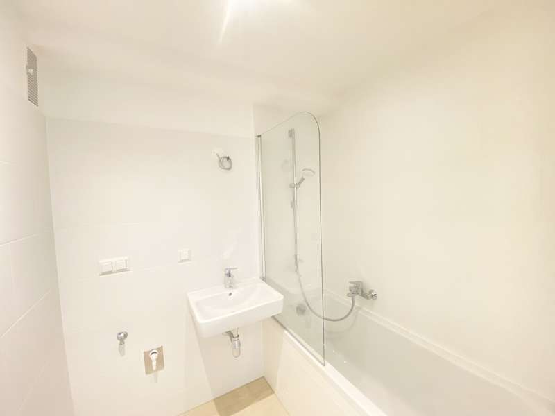 Badewanne mit Duschwand