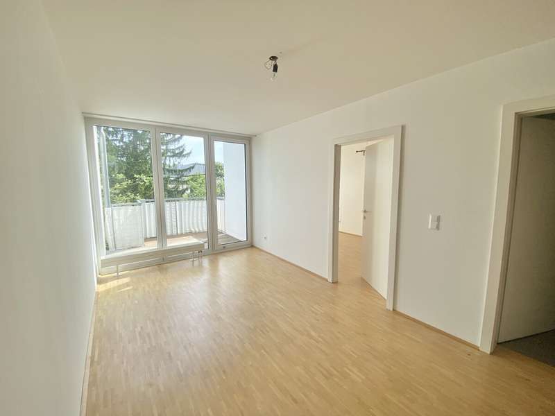 Dachgeschosswohnung Wien: Wohnzimmer mit Balkon Wohnzimmer mit Balkon
