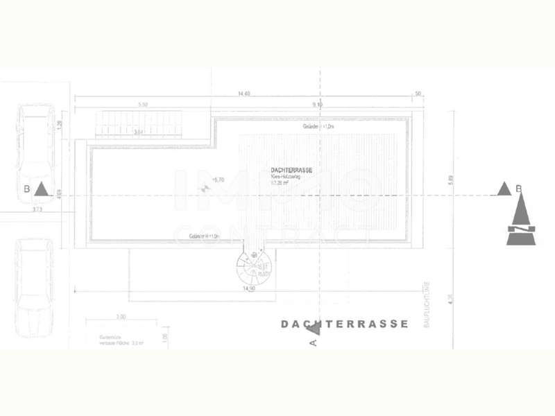 Dachgeschosswohnung Wien: Plan Dachterrasse Plan Dachterrasse
