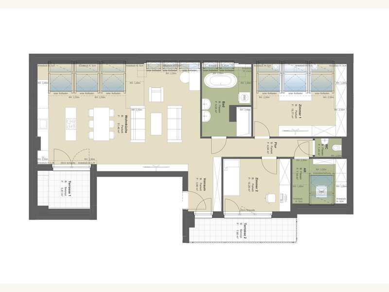 Dachgeschosswohnung Wien: 08+09 08+09