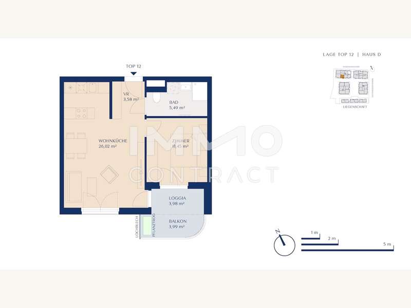 Eigentumswohnung Wien: Verkaufsplan Whg. 1 (Zusammenlegung mit Whg. 2) Verkaufsplan Whg. 1 (Zusammenlegung mit Whg. 2)