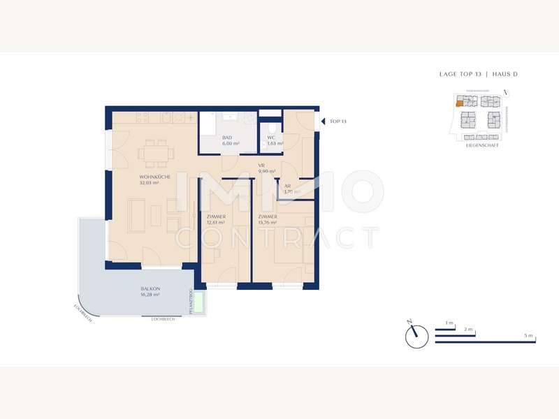 Eigentumswohnung Wien: Verkaufsplan Whg. 2 (Zusammenlegung mit Whg. 1) Verkaufsplan Whg. 2 (Zusammenlegung mit Whg. 1)