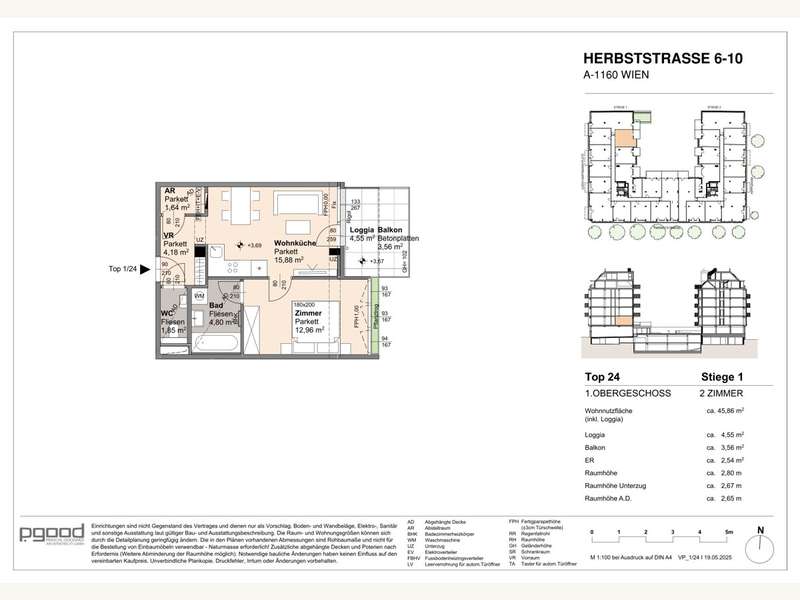 Eigentumswohnung Wien: 2025 05 19_VP_Stiege1_Top24-1 2025 05 19_VP_Stiege1_Top24-1