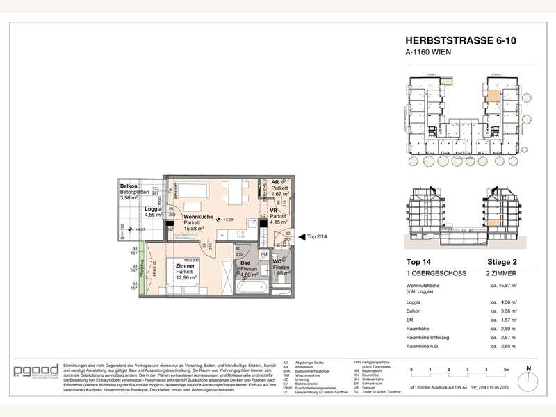 Eigentumswohnung Wien: 2025 05 19_VP_Stiege2_Top14-1 2025 05 19_VP_Stiege2_Top14-1
