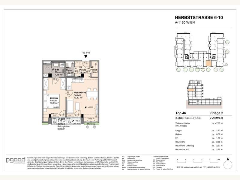 Eigentumswohnung Wien: 2025 06 05_VP_Stiege2_Top46-1 2025 06 05_VP_Stiege2_Top46-1