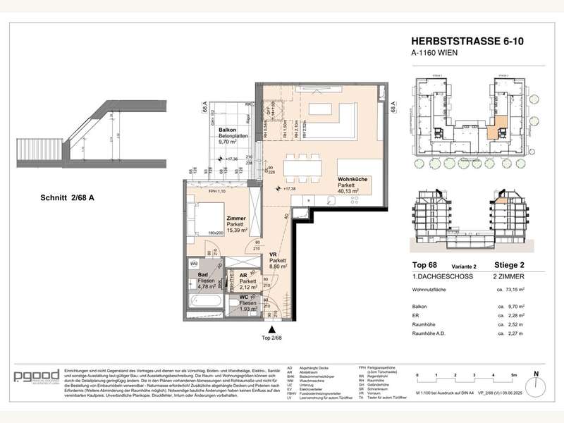 Eigentumswohnung Wien: Wohnungsplan (Variante) Wohnungsplan (Variante)