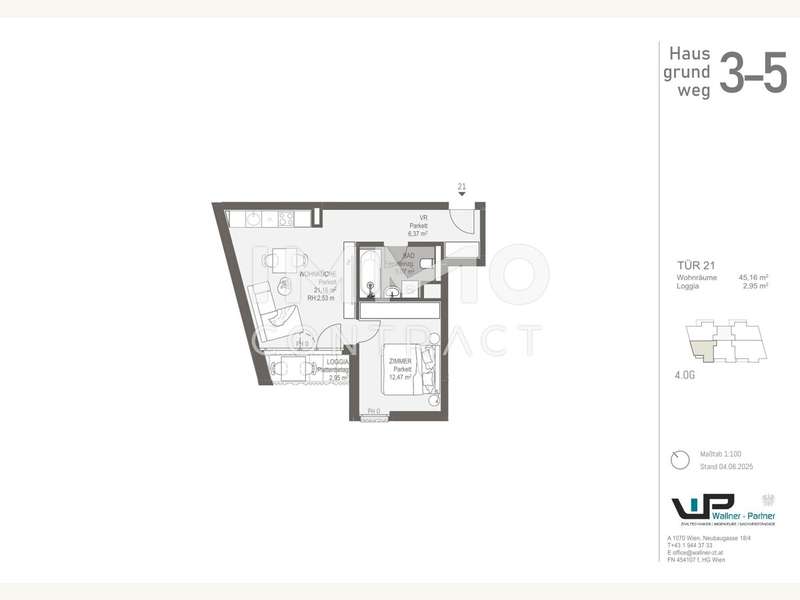 Eigentumswohnung Wien: Grundriss Grundriss