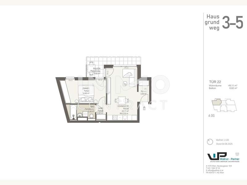 Eigentumswohnung Wien: Grundriss Grundriss