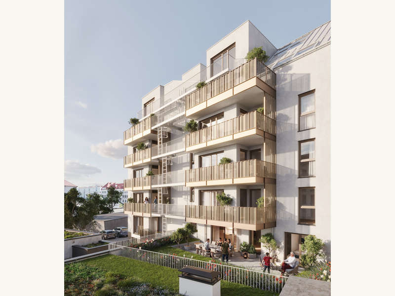 Eigentumswohnung Wien: Gartenfassade Gartenfassade