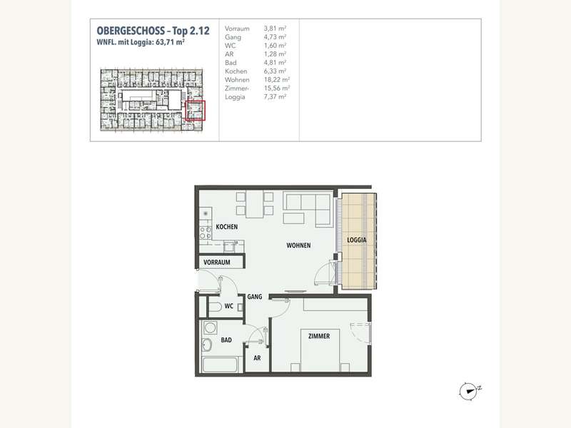 Eigentumswohnung Wien: Grundriss Grundriss