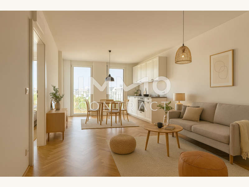 Eigentumswohnung Wien: Wohnküche gestaged Wohnküche gestaged