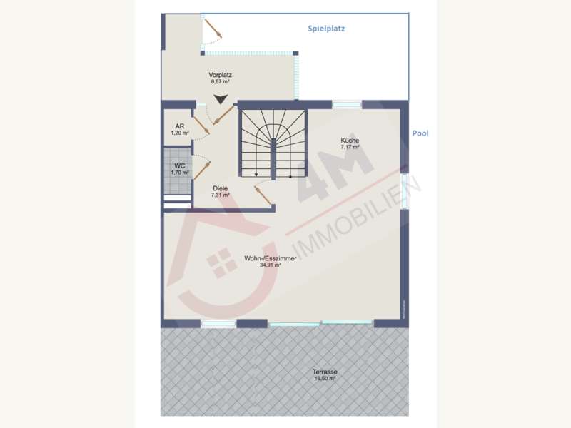 Reihenhaus Bad Fischau: Plan EG. Plan EG.