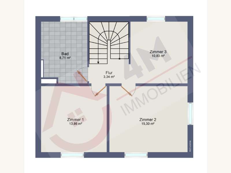 Reihenhaus Bad Fischau: Plan OG. Plan OG.