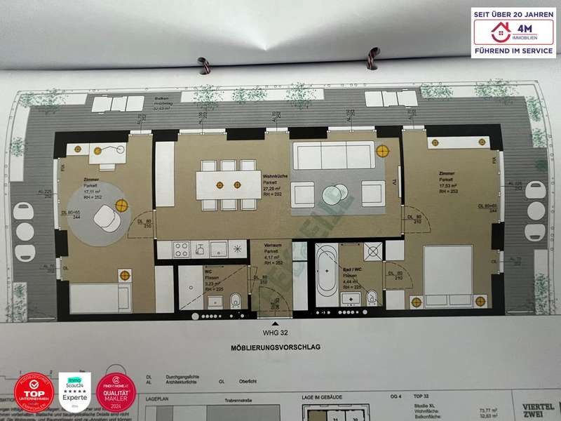 Terrassenwohnung Wien: Plan Plan