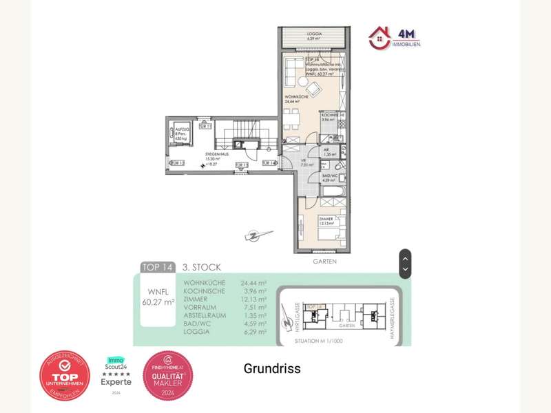 Eigentumswohnung Wien: Grundris Grundris