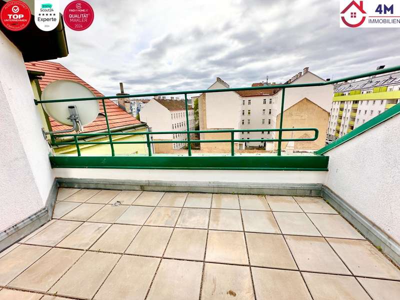 Penthouse Wien: Terasse hofseitig Terasse hofseitig