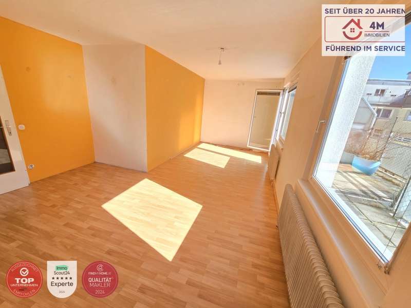 Penthouse Wien: Wohnzimmer mit Terrasse 1 Wohnzimmer mit Terrasse 1