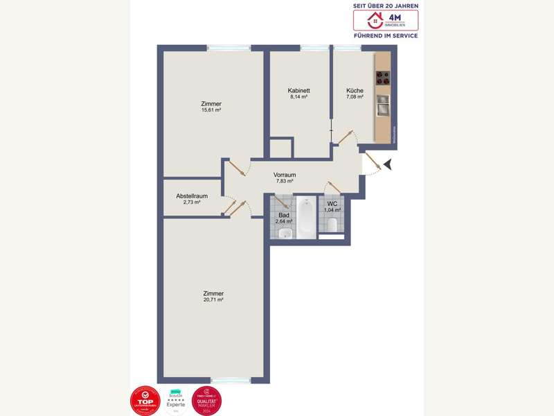 Eigentumswohnung Wien: Grundriss Grundriss
