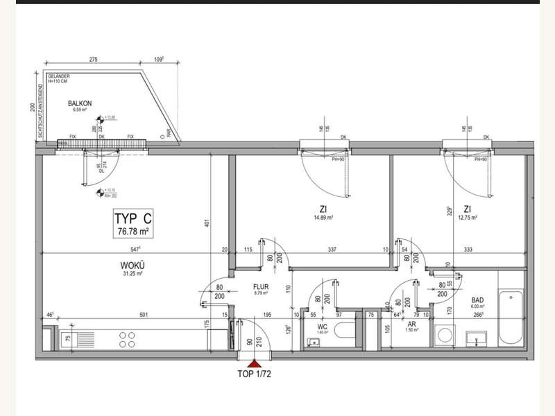 Eigentumswohnung Wien: Wohnungsplan Wohnungsplan
