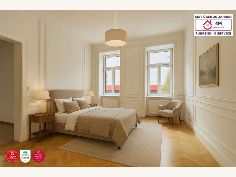 Eigentumswohnung Wien: Schlafzimmer gestagt Schlafzimmer gestagt