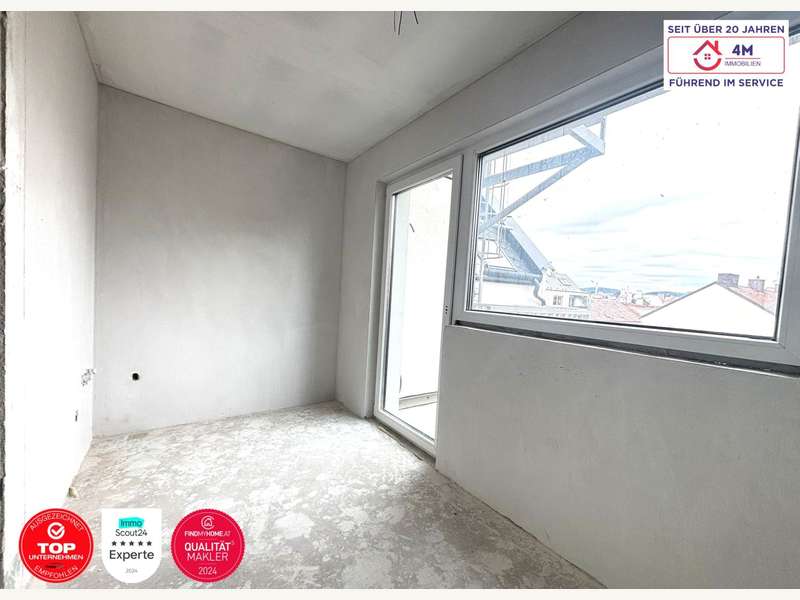 Eigentumswohnung Wien: Küche + Balkonausgang Küche + Balkonausgang