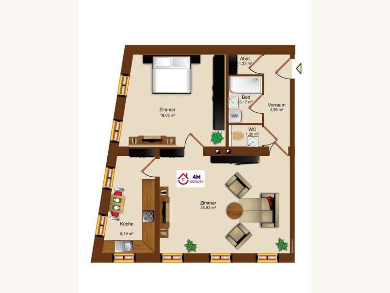 Eigentumswohnung Wien: Grundriss Grundriss
