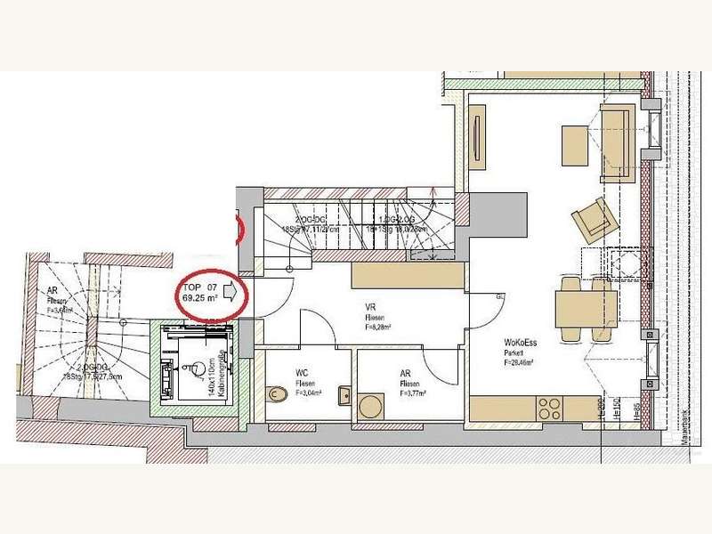 Maisonette Graz: Grundriss 2.OG Grundriss 2.OG