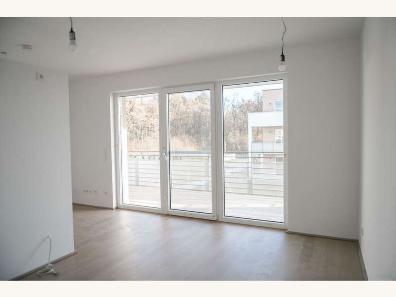 Mietwohnung Kalsdorf bei Graz: Wohnzimmer mit offener Küche Wohnzimmer mit offener Küche