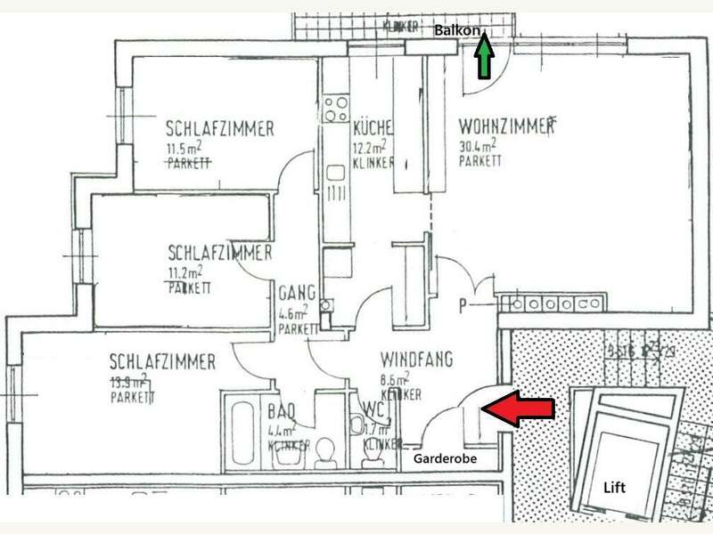 Mietwohnung Graz: Grundrsiss . Grundrsiss .