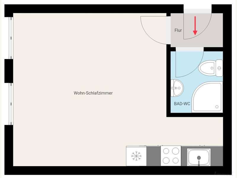 Dachgeschosswohnung Graz: Grundriss-Skizze Grundriss-Skizze