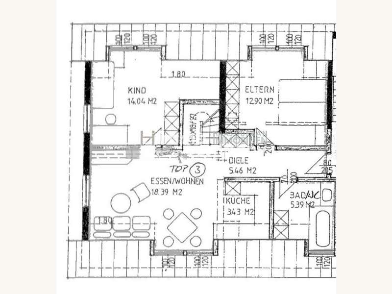 Dachgeschosswohnung Hohenems: Grundriss_Untergeschoss Grundriss_Untergeschoss