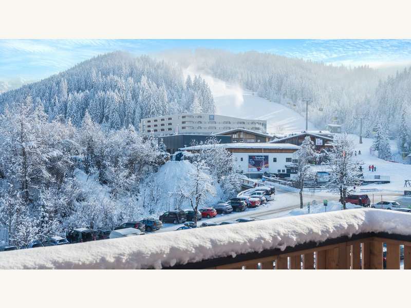 Eigentumswohnung Fieberbrunn: Blick auf die Piste Blick auf die Piste