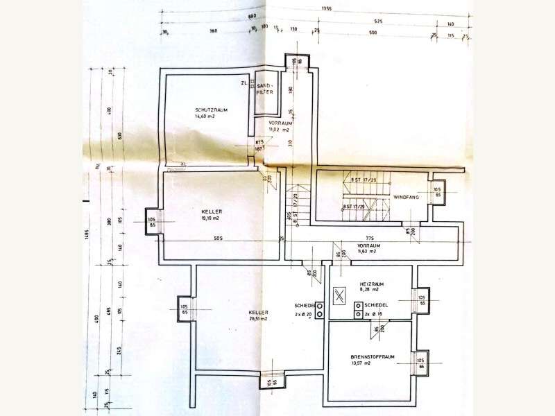Einfamilienhaus Sankt Lorenzen im Mürztal: 15711-Grundriss Keller 15711-Grundriss Keller