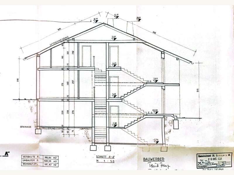 Einfamilienhaus Sankt Lorenzen im Mürztal: 15711-Schnitt 15711-Schnitt