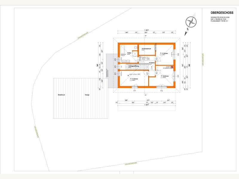 Einfamilienhaus Wartberg im Mürztal: 15778-Grundriss OG 15778-Grundriss OG